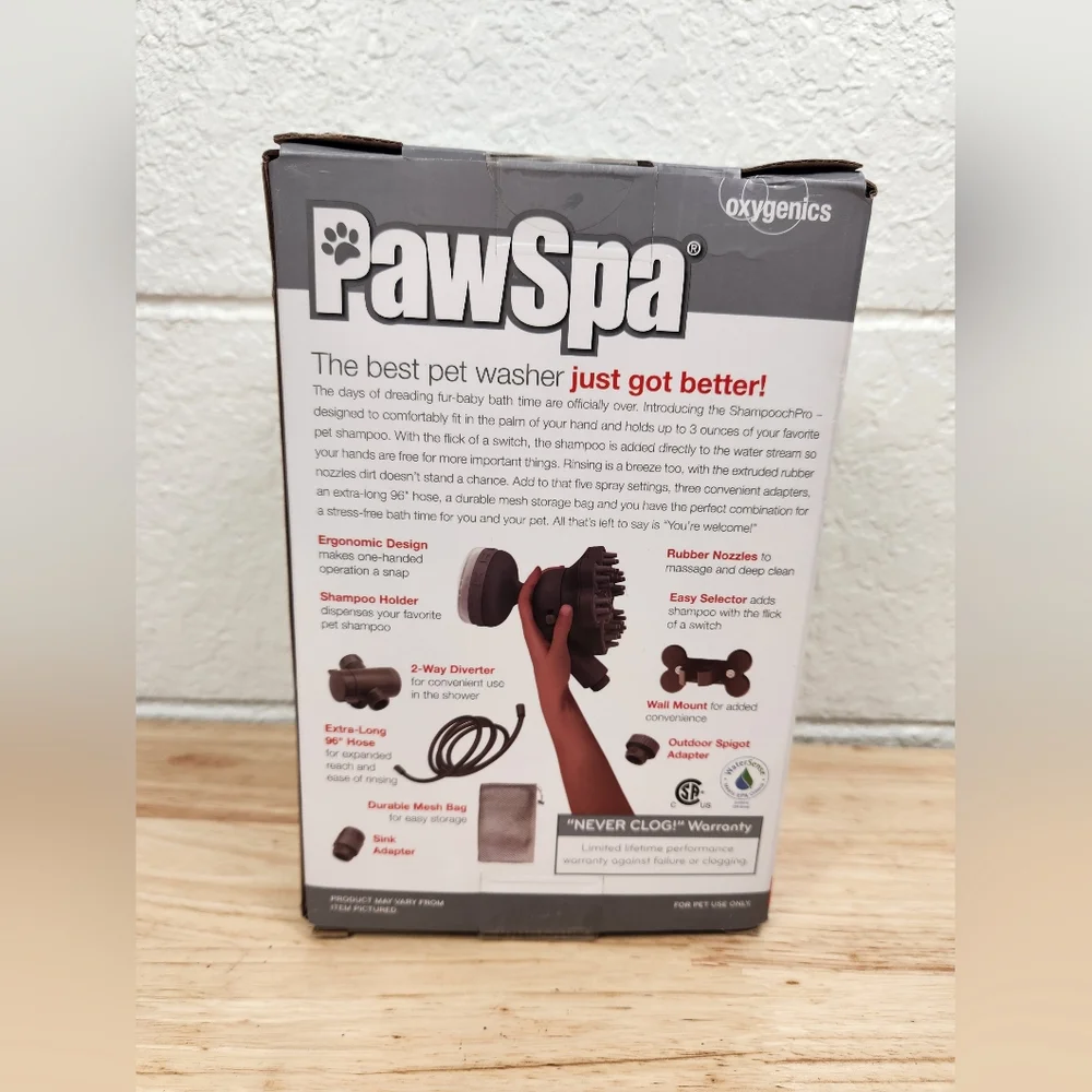 Oxygenics Paw Spa Matte Gray ShampoochPro Model #78166 New Sealed Box